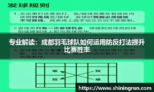 专业解读：成都羽毛球队如何运用防反打法提升比赛胜率